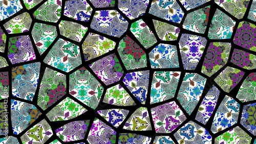 Mosaic kaleidoscopic vj seamless loop