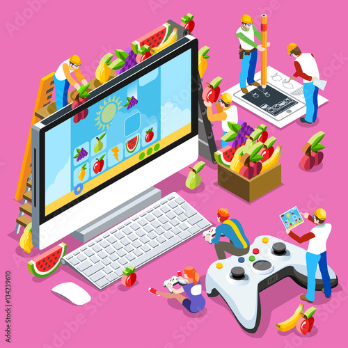 Online Computer Or Mobile Video Games Concept Banner E Sports Desk Of  Computer Gamer Monitor Screen Mobile Phone Hover Near Holographic Of Game  Interface Connected Gaming Servers On Virtual Map Stock Illustration 