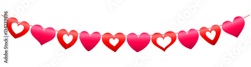Herzen Liebe Valentinstag Muttertag Dekoration isoliert