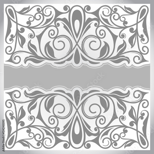 Abstract vintage vector ornament with copy space.