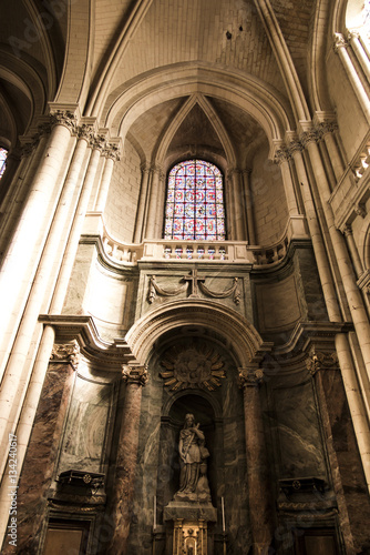 Poitiers  France - September 12  2016  Interior of the church of