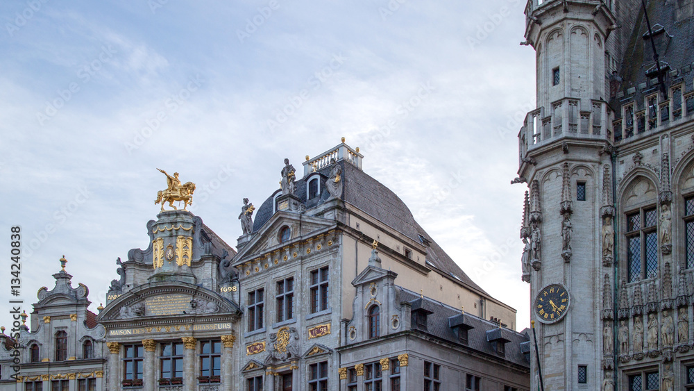 Ornate buildings of Grand Place,