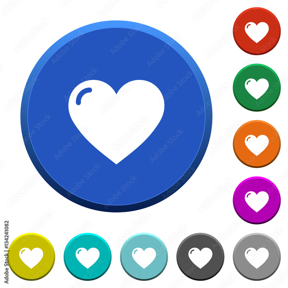 Heart shape beveled buttons Heart shape beveled buttons