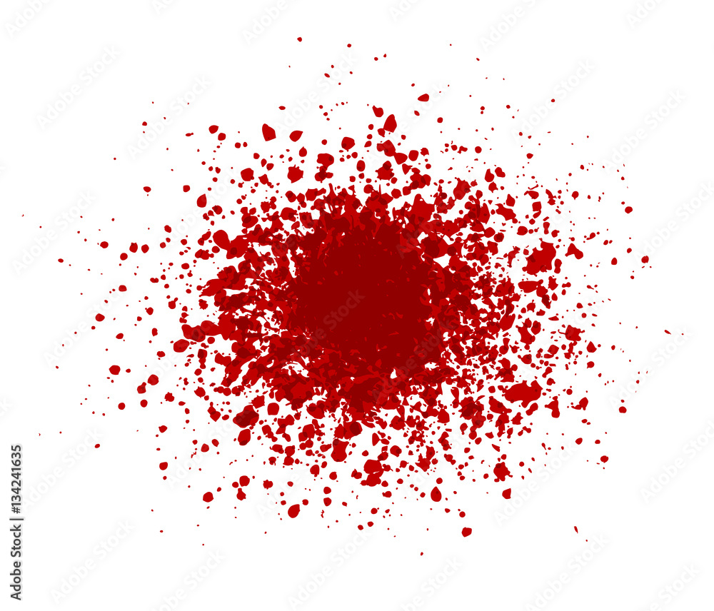 Big red grunge splash on white background Big red grunge splash on white background