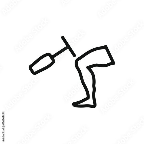knee hammer reaction check icon illustration