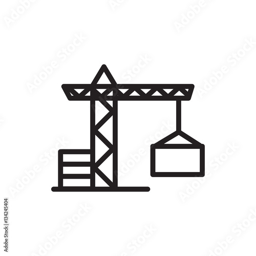 construction crane icon illustration