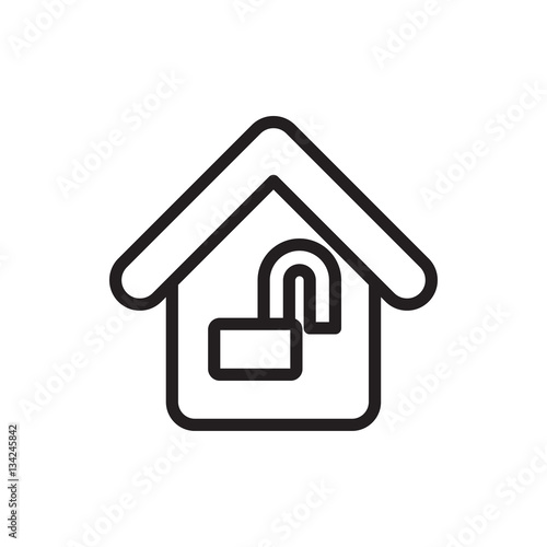 home lock icon illustration