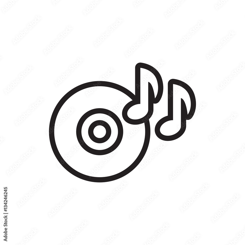 disc on fire icon illustration
