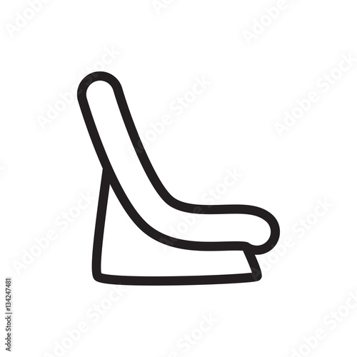 baby seat in car icon illustration
