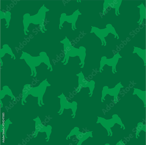 illustration of  green dogs silhouettes photo