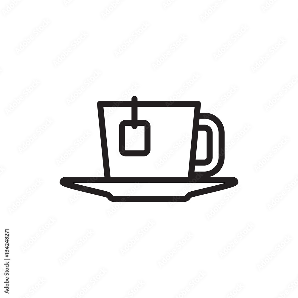 Obraz premium tea icon illustration