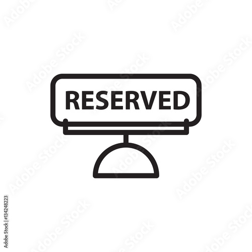 reserved icon illustration