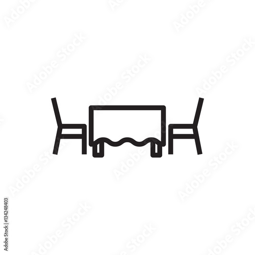 restaurant table icon illustration