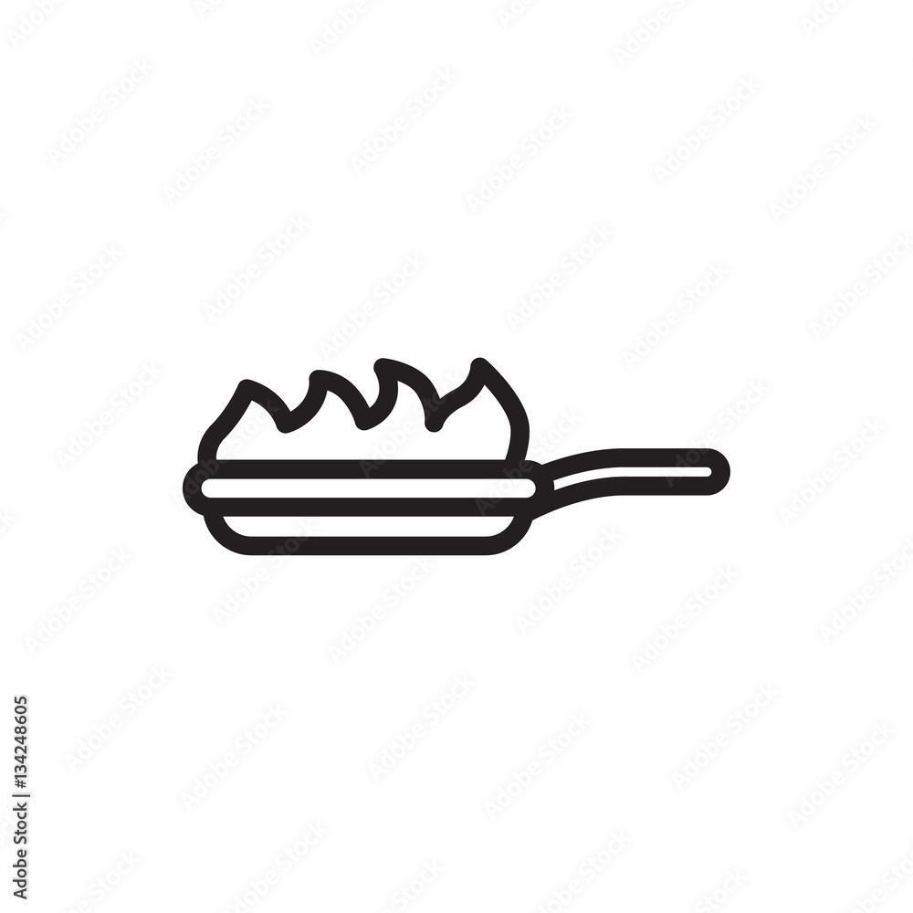 pan-fry icon illustration pan-fry icon illustration