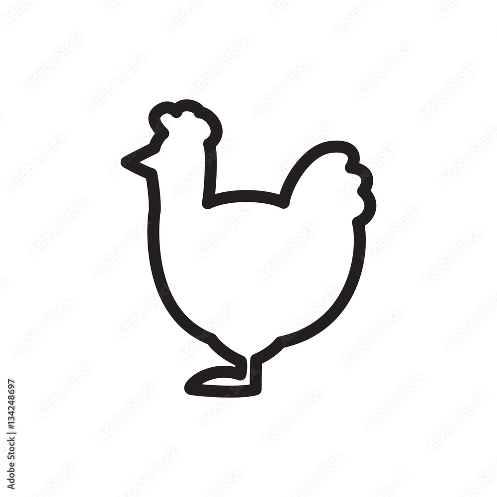 Fototapeta premium chicken icon illustration
