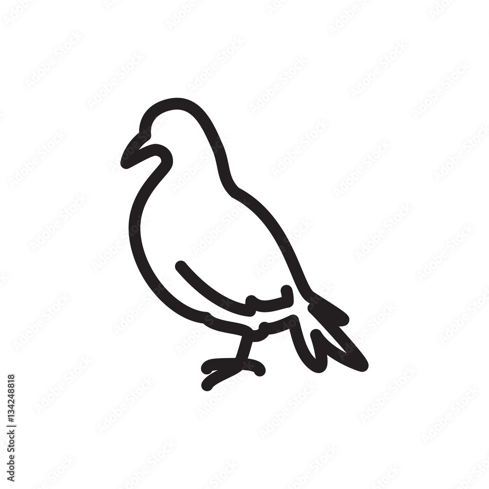 Fototapeta premium dove icon illustration