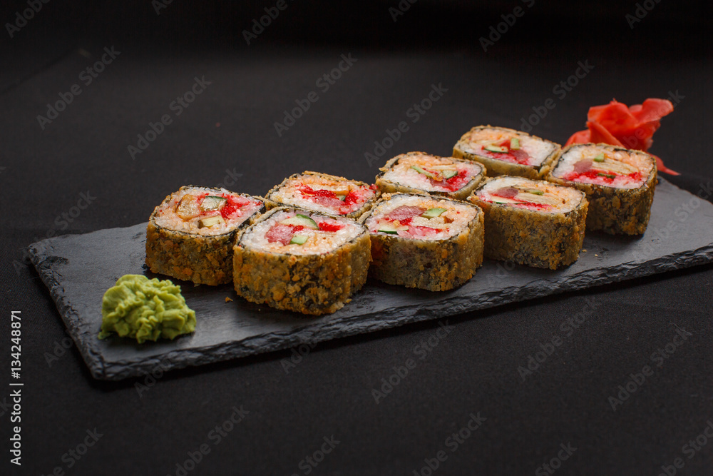 Japanese food hot roll with tuna Japanese food hot roll with tuna