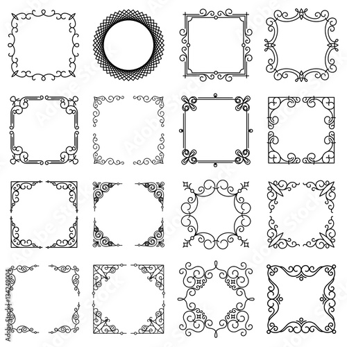 Design Templates for Logo, Labels and Badges. Abstract Line Retro Frames