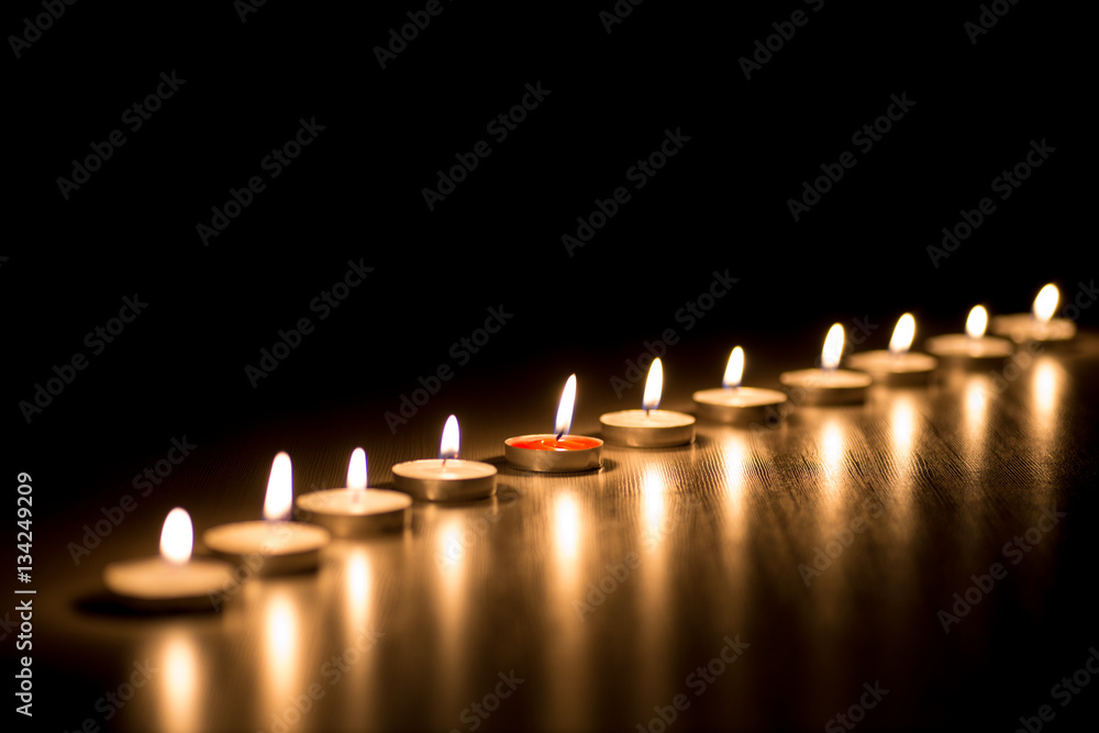 Candles in a row Candles in a row