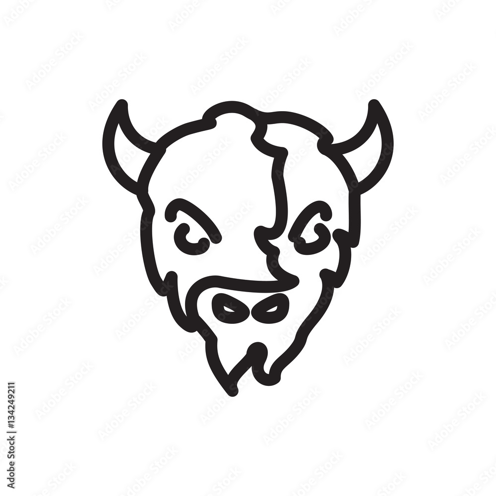 Naklejka premium goat icon illustration
