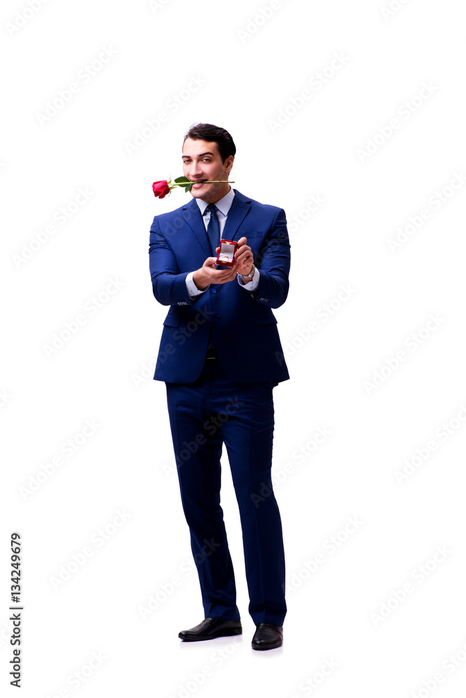Romantic concept with man making marriage proposal Romantic concept with man making marriage proposal