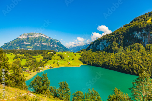 view of lake seeli in uri (switzerland)