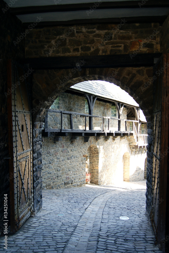 Fototapeta premium Entrance gate of the medieval castle of Altena (North Rhine-Westphalia, Germany)