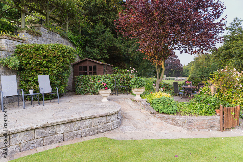 English country garden in the Peak District, UK English country garden in the Peak District, UK