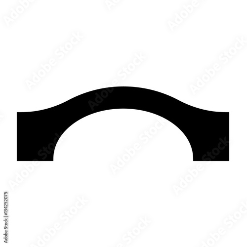 bridge Icon isolated on background. Modern flat pictogram, business, marketing, internet concept. Trendy Simple vector symbol for web site design or button to mobile app. Logo illustration
