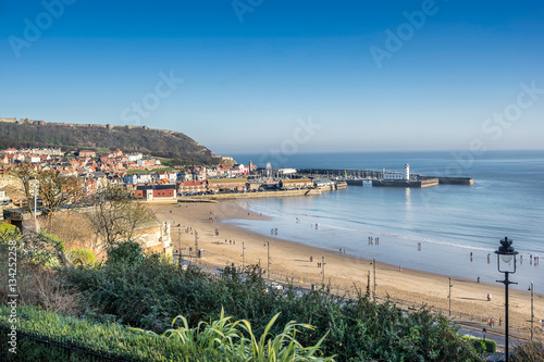 Looking across the beach in Scarborough Yorkshire photo