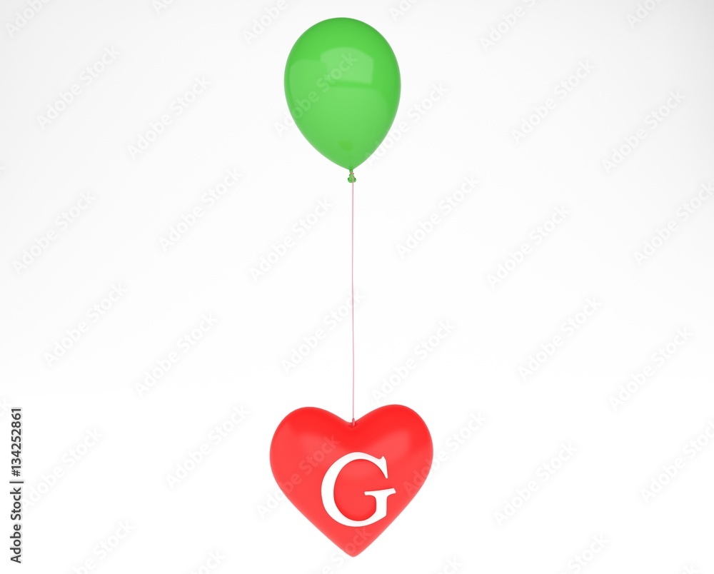 heart with g letter