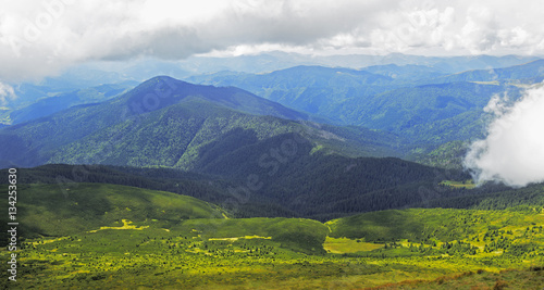 Panoramic view from Hoverla
