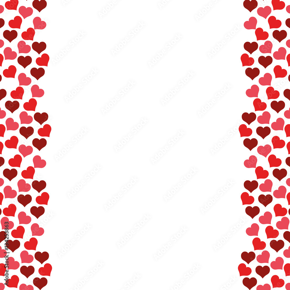Fototapeta premium hearts love frame seamless pattern design vector illustration eps 10