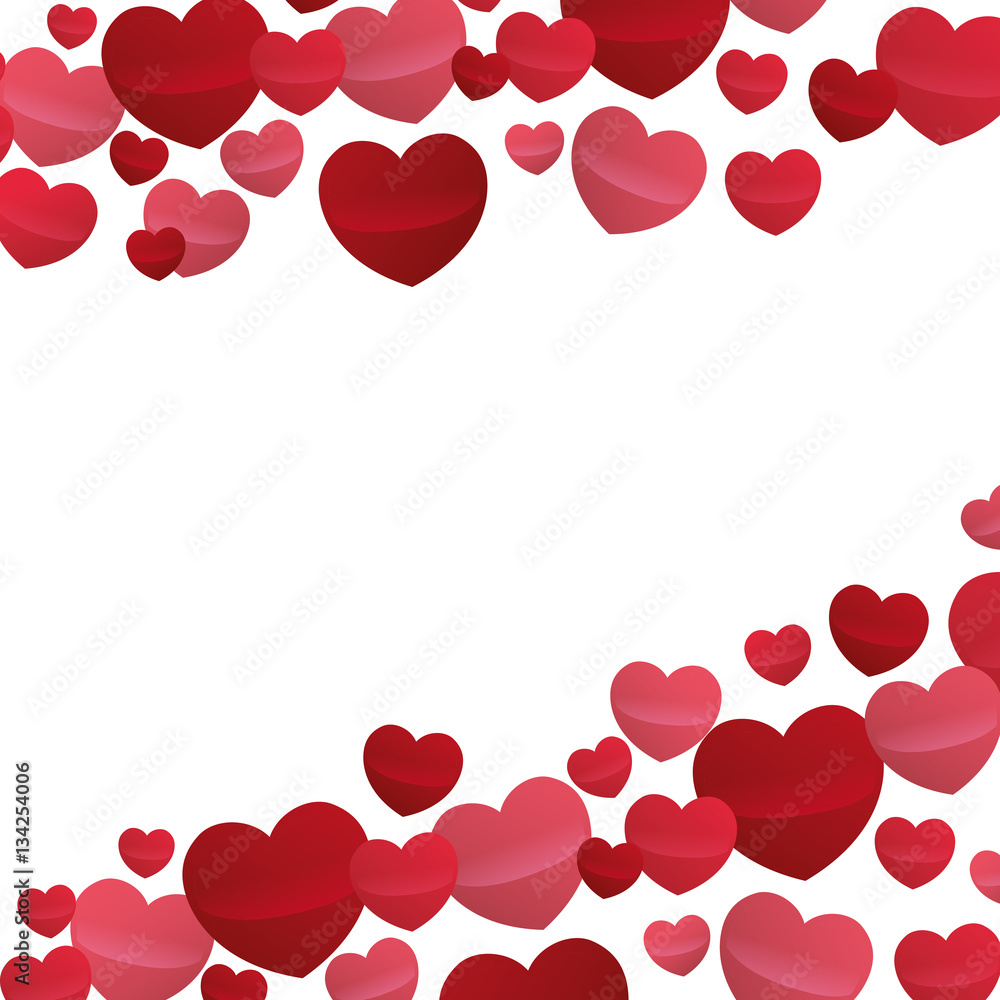 hearts love beautiful valentine design vector illustration eps 10