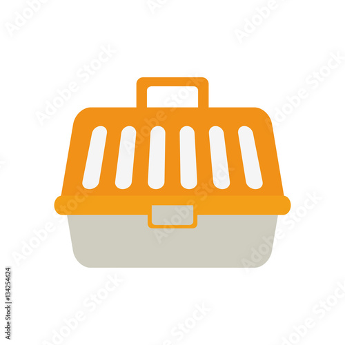 yellow carrier pet plastic care vector illustration eps 10