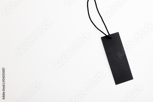 Isolated black blank price tag