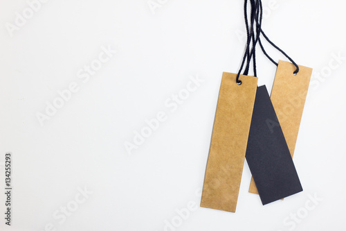 Isolated group of blank price tag