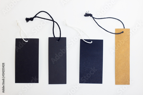 Isolated group of blank price tag