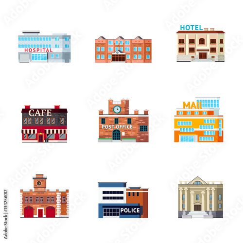 Urban Buildings Icon Set