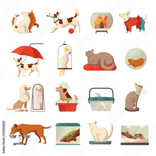 Pet Shop Icons Set