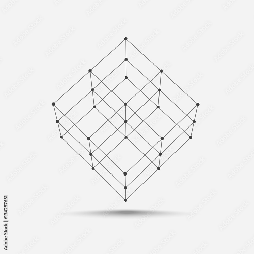 Fototapeta premium Cube icon vector