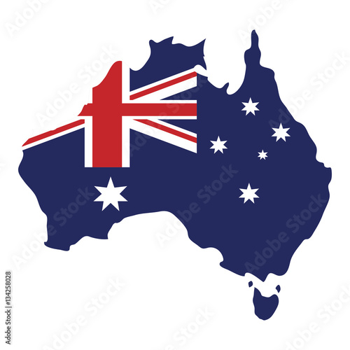 map australian flag background vector illustration eps 10