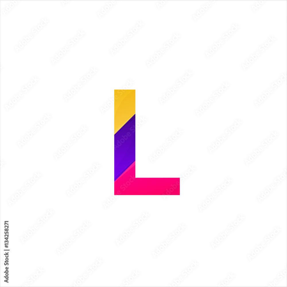 Abstract L letter icon funny flat sign vector logo design Abstract L letter icon funny flat sign vector logo design