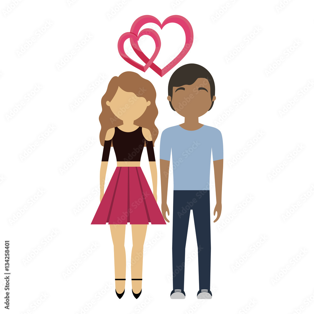 couple in love mixed race vector illustration eps 10 couple in love mixed race vector illustration eps 10