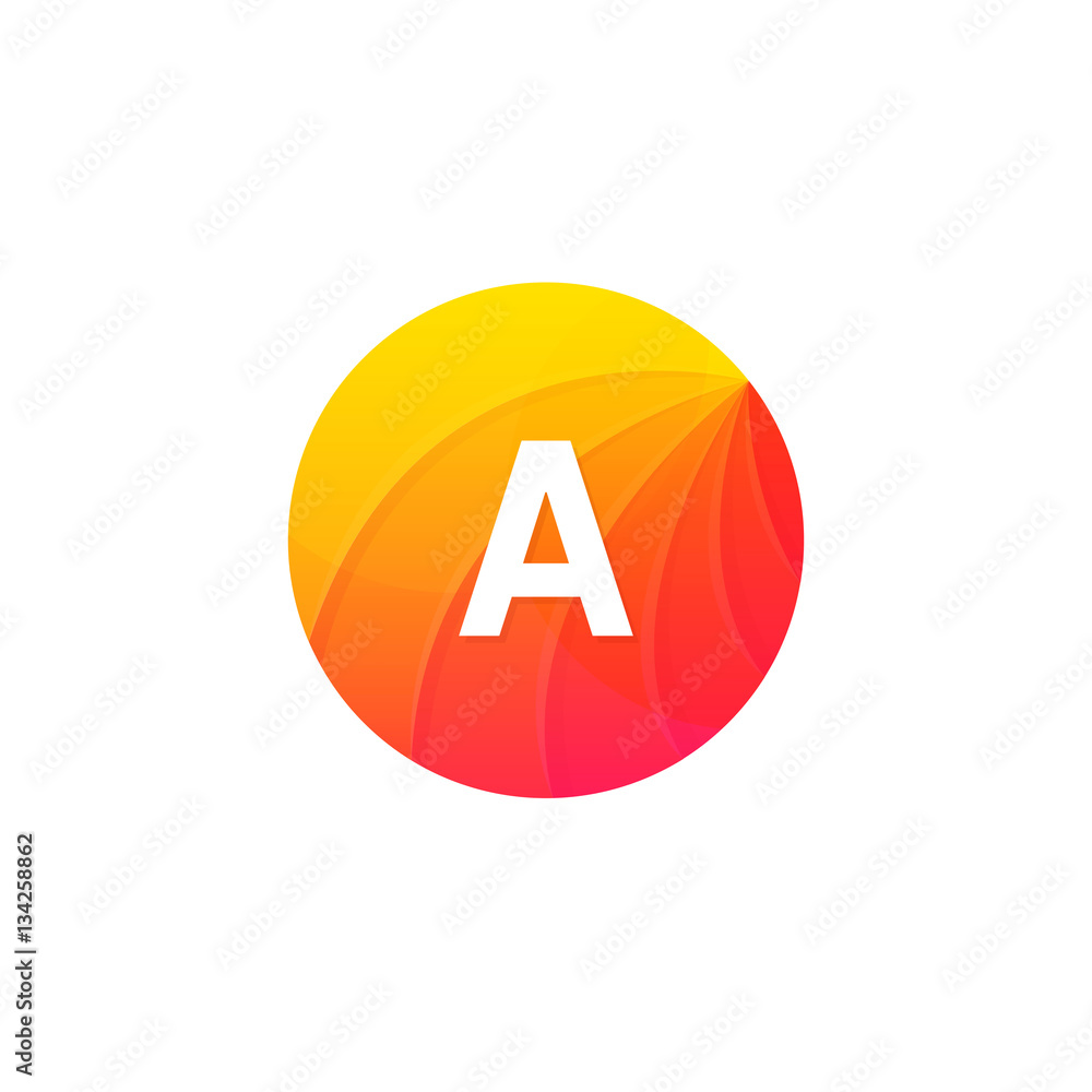 Abstract flat circle A logo letter symbol sign company icon vect Abstract flat circle A logo letter symbol sign company icon vect