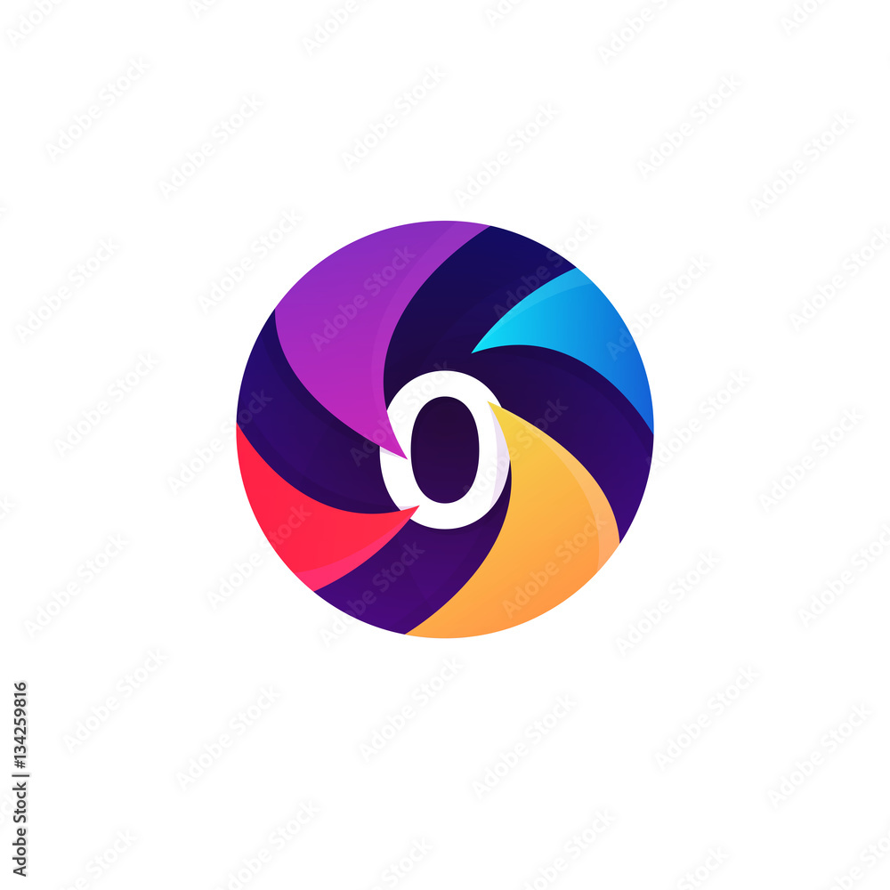 Abstract sphere circle sign O letter logo icon vector design Abstract sphere circle sign O letter logo icon vector design