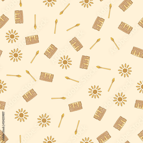 Holiday spring Shrovetide seamless pattern