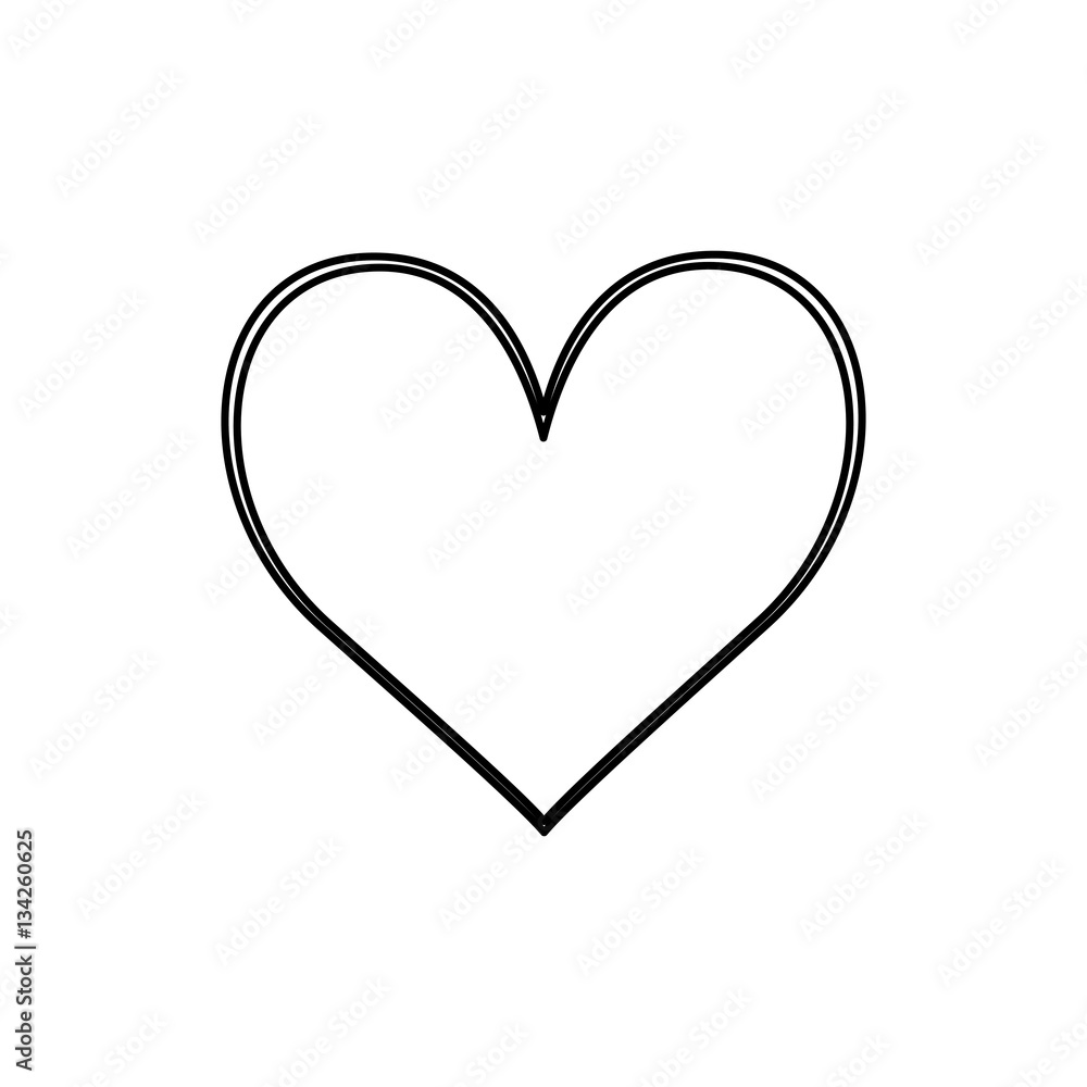 Romantic heart concept icon vector illustration graphic design