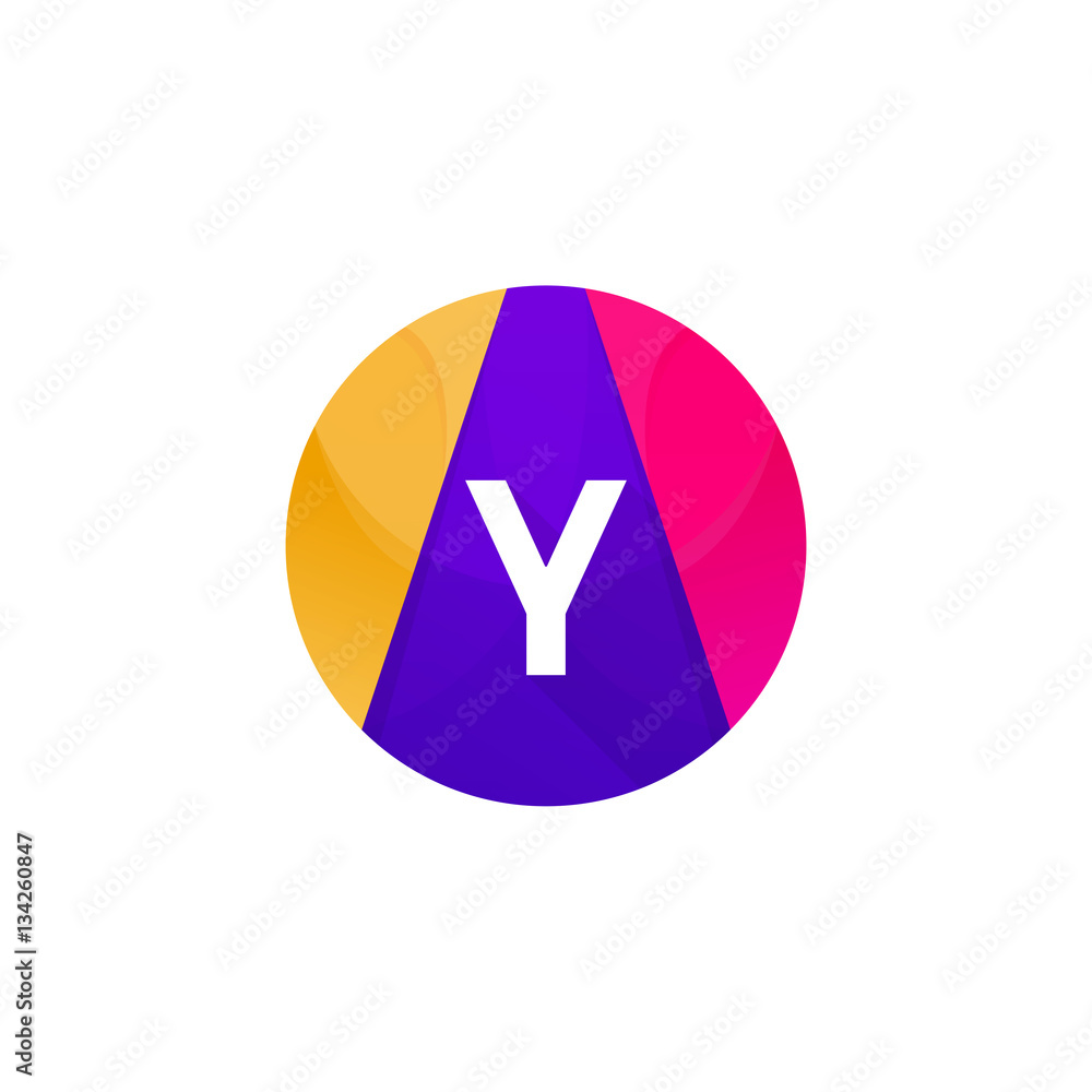 Funny flat circle sphere logo web icon Y letter sign vector desi Funny flat circle sphere logo web icon Y letter sign vector desi