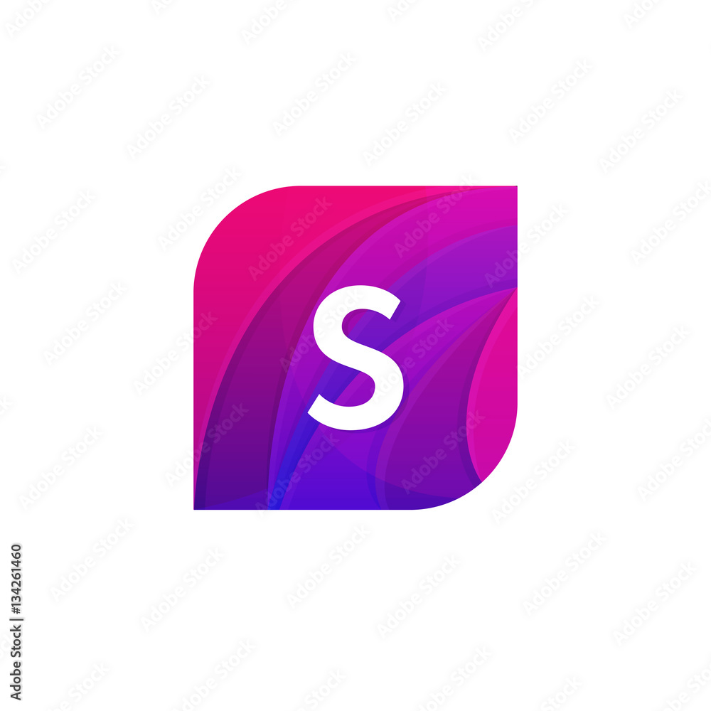 Abstract creative web icon company S sign letter logo vector des